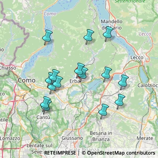 Mappa Via G. Segantini, 22036 Erba CO, Italia (7.45333)