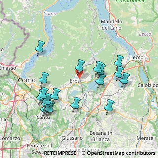 Mappa Via G. Segantini, 22036 Erba CO, Italia (8.16316)