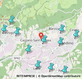 Mappa Via Cava, 24026 Cazzano Sant'Andrea BG, Italia (1.29455)