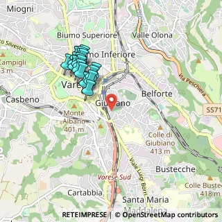 Mappa Via Nino Bixio, 21100 Varese VA, Italia (0.88632)