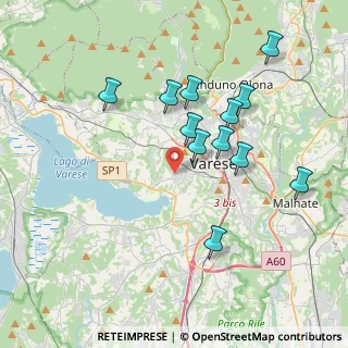 Mappa Via Fratelli Rosselli, 21100 Varese VA, Italia (3.61333)