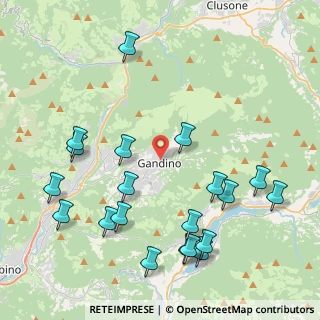 Mappa Via Cavalieri di Vittorio Veneto, 24024 Gandino BG, Italia (4.915)
