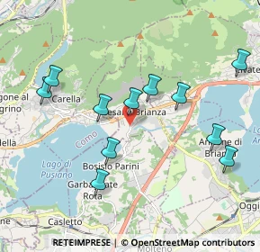Mappa Via Giuseppe Parini, 23861 Cesana Brianza LC, Italia (1.96364)