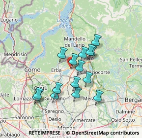 Mappa Via Giuseppe Parini, 23861 Cesana Brianza LC, Italia (11.504)