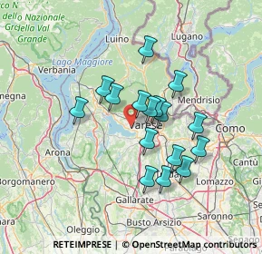 Mappa Via S. Carlo, 21100 Varese VA, Italia (11.08063)