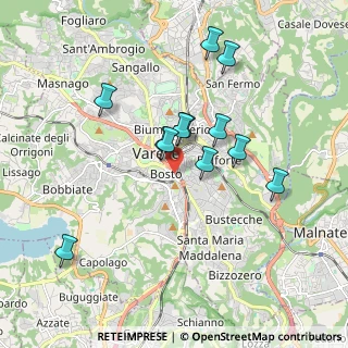 Mappa Viale S. Pedrino, 21100 Varese VA, Italia (1.62083)