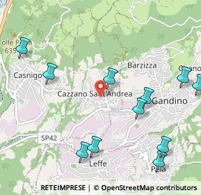 Mappa Via Alberto Da Giussano, 24026 Cazzano Sant'Andrea BG, Italia (1.26636)