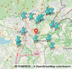 Mappa Via Ca' Bassa, 21100 Varese VA, Italia (3.69625)