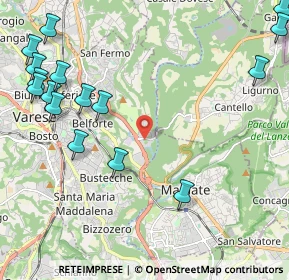 Mappa Via Ca' Bassa, 21100 Varese VA, Italia (2.87438)