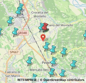 Mappa Via del Cristo, 31044 Montebelluna TV, Italia (2.598)