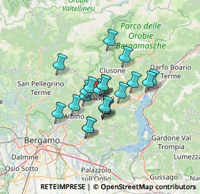 Mappa 24024 Gandino BG, Italia (8.8265)