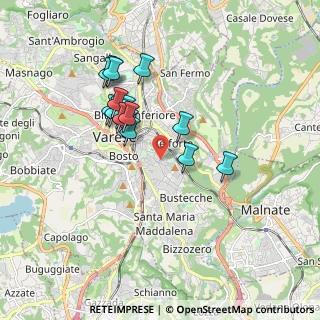 Mappa Via Monte Nevoso, 21100 Varese VA, Italia (1.545)