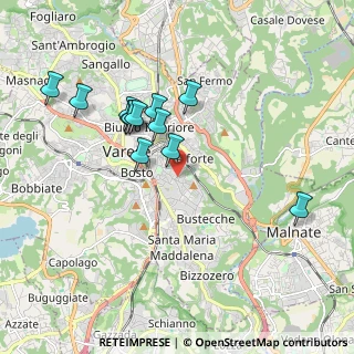 Mappa Via Monte Nevoso, 21100 Varese VA, Italia (1.745)