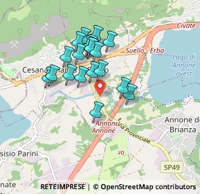 Mappa Via per Annone, 23861 Cesana Brianza LC, Italia (0.725)