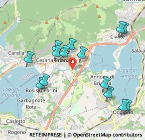 Mappa Via per Annone, 23861 Cesana Brianza LC, Italia (2.05286)