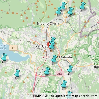 Mappa Via Guido Rossa, 21100 Varese VA, Italia (5.70308)