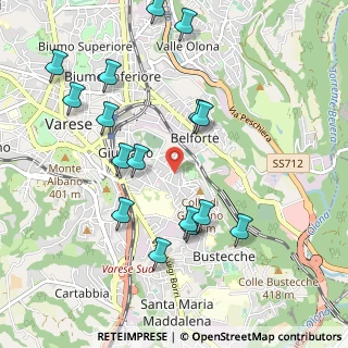 Mappa Via Guido Rossa, 21100 Varese VA, Italia (1.07938)