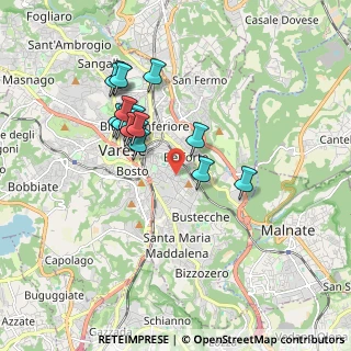 Mappa Via Guido Rossa, 21100 Varese VA, Italia (1.58125)