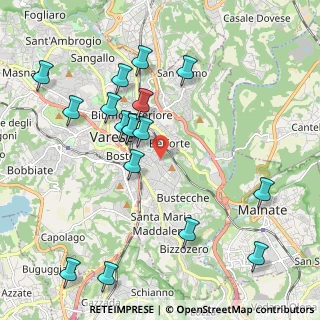 Mappa Via Guido Rossa, 21100 Varese VA, Italia (2.22941)