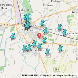 Mappa Via Monfalcone, 33052 Cervignano del Friuli UD, Italia (1.884)