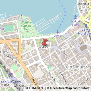 Mappa Via Giulio Rubini, 5, 22100 Como, Como (Lombardia)