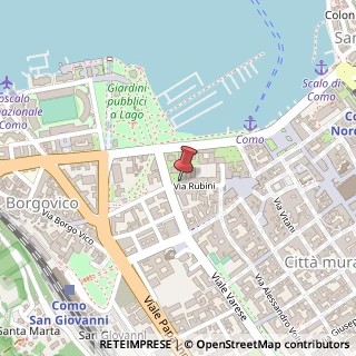 Mappa Via Giulio Rubini, 22, 22100 Como, Como (Lombardia)