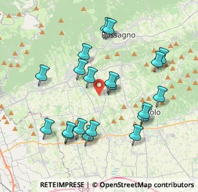 Mappa Via Meneghetti, 31010 Paderno del Grappa TV, Italia (3.7095)