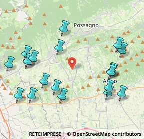 Mappa Via Meneghetti, 31010 Paderno del Grappa TV, Italia (4.7215)