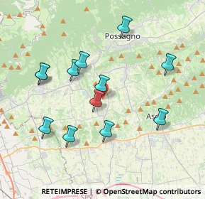 Mappa Via Meneghetti, 31010 Paderno del Grappa TV, Italia (3.69833)
