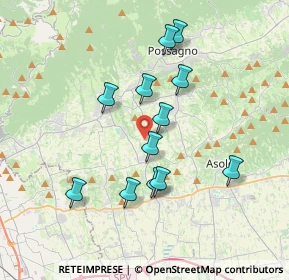 Mappa Via Meneghetti, 31010 Paderno del Grappa TV, Italia (3.28333)
