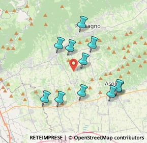 Mappa Via Meneghetti, 31010 Paderno del Grappa TV, Italia (3.56364)