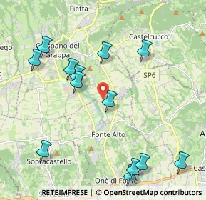 Mappa Via Meneghetti, 31010 Paderno del Grappa TV, Italia (2.32231)