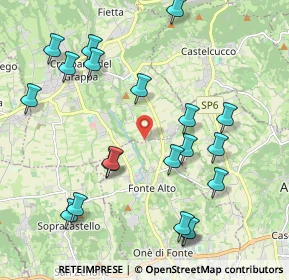 Mappa Via Meneghetti, 31010 Paderno del Grappa TV, Italia (2.284)