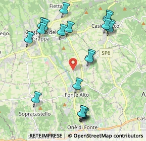 Mappa Via Meneghetti, 31010 Paderno del Grappa TV, Italia (2.3395)