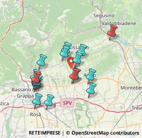 Mappa Via Meneghetti, 31010 Paderno del Grappa TV, Italia (6.64176)