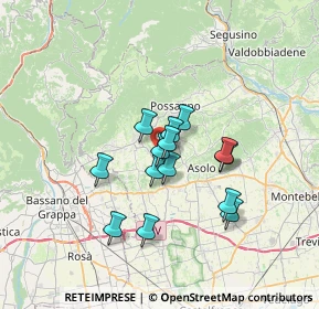 Mappa Via Meneghetti, 31010 Paderno del Grappa TV, Italia (5.08286)