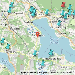 Mappa Via Dino Baranzelli, 21024 Biandronno VA, Italia (3.3885)