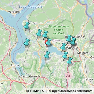 Mappa Via Dino Baranzelli, 21024 Biandronno VA, Italia (6.8)