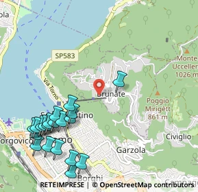 Mappa Via Carescione, 22034 Brunate CO, Italia (1.3)