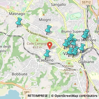 Mappa Via Pasubio, 21100 Varese VA, Italia (1.03615)