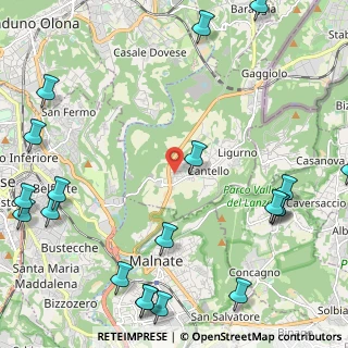 Mappa Via Campo dei Fiori, 21050 Cantello VA, Italia (3.2305)