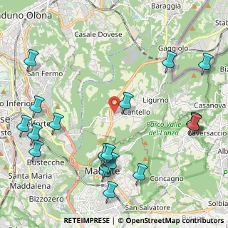 Mappa Via Campo dei Fiori, 21050 Cantello VA, Italia (2.718)