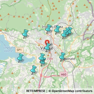 Mappa Via Carlo Croce, 21100 Varese VA, Italia (3.64917)
