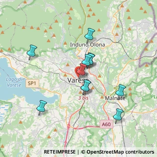 Mappa Via Carlo Croce, 21100 Varese VA, Italia (3.14182)