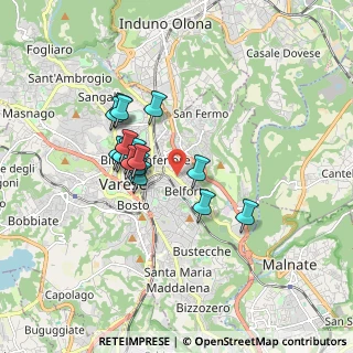 Mappa Via Comelico, 21100 Varese VA, Italia (1.38125)