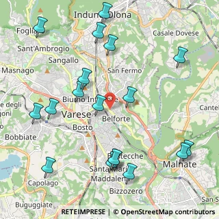 Mappa Via Comelico, 21100 Varese VA, Italia (2.51944)