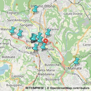 Mappa Via Comelico, 21100 Varese VA, Italia (1.67692)