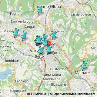 Mappa Via Bainsizza, 21100 Varese VA, Italia (1.53077)