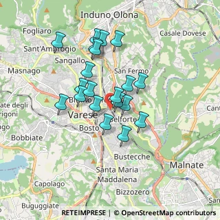 Mappa Via Bainsizza, 21100 Varese VA, Italia (1.4295)