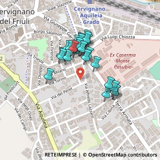 Mappa Via Lazzaro Alfredo, 33052 Cervignano del Friuli UD, Italia (0.19333)